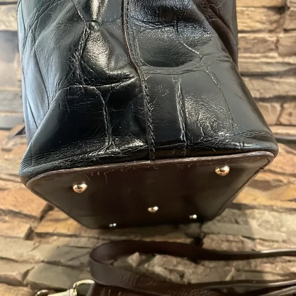Dooney & Bourke  Embossed Croco Satchel Shopper Shoulder Bag - Picture 8 of 15